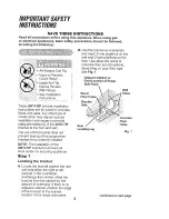 Предварительный просмотр 3 страницы Kenmore 911.95482 Use & Care Manual