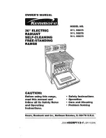 Kenmore 911.95875 Owner'S Manual preview