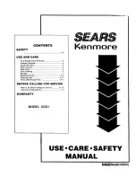 Kenmore 93331 Use And Care Manual preview