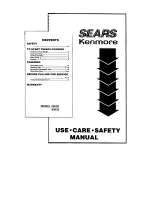 Preview for 1 page of Kenmore 9563591 Use, Care, Safety Manual