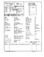 Предварительный просмотр 1 страницы Kenmore 96272100 Specifications