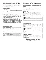 Preview for 2 page of Kenmore 970L4814 Series Use & Care Manual