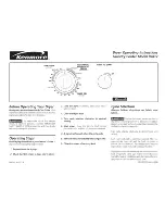 Kenmore 9781 - 27 in. Laundry Center Operating Instructions Manual предпросмотр