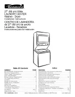 Kenmore 9791 - 27 in. Laundry Center Installation Instructions Manual предпросмотр