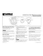 Kenmore 9796 - 27 in. Laundry Center Operating Instructions Manual предпросмотр