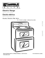 Предварительный просмотр 1 страницы Kenmore 9802 - Elite 30 in. Electric Range Use & Care Manual