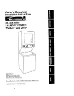 Kenmore 9875 - 24 in. Laundry Center Owner'S Manual And Installation Instructions preview