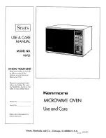 Kenmore 99721 Use And Care Manual preview