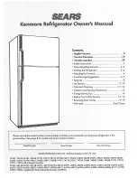 Предварительный просмотр 1 страницы Kenmore Advantage 64281 Owner'S Manual