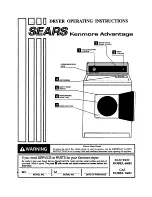 Предварительный просмотр 1 страницы Kenmore Advantage 74681 Operating Instructions