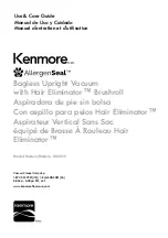 Kenmore AllergenSeal DU2055 Use & Care Manual preview