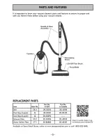 Preview for 5 page of Kenmore Aspiradora 116.21814 Use And Care Manual