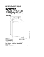 Предварительный просмотр 85 страницы Kenmore Automatic Washers Owner'S Manual And Installation Instructions