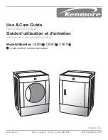 Kenmore C8906 Series Use & Care Manual предпросмотр