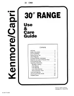 Kenmore Capri C968 Series Use & Care Manual предпросмотр