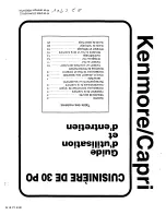 Предварительный просмотр 56 страницы Kenmore Capri C968 Series Use & Care Manual