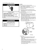 Предварительный просмотр 12 страницы Kenmore Clothes Dryer Installation And Owner'S Manual