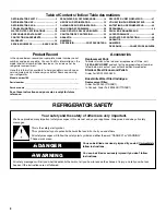 Preview for 2 page of Kenmore Counter Depth Elite Use & Care Manual