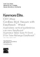 Kenmore CSV Max Use & Care Manual preview