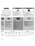 Kenmore Dryer Quick Start preview