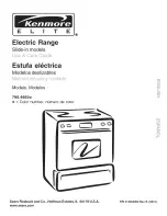Kenmore ELECTRIC RANGE 790.466 Use & Care Manual preview