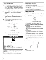 Предварительный просмотр 8 страницы Kenmore ELITE HE4 110.9586 Series Use & Care Manual