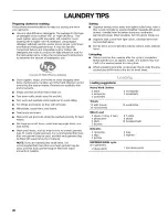 Preview for 20 page of Kenmore Elite HE5t Steam 110.4770 Series Use & Care Manual