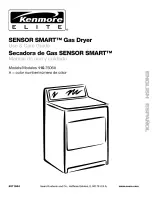 Kenmore Elite Sensor Smart 110.7506 Series Use & Care Manual предпросмотр