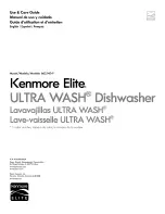 Kenmore Elite Ultra Wash 665.1404 Series Use And Care Manual предпросмотр