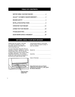 Preview for 2 page of Kenmore Galaxy One-speed automatic washer Owner'S Manual And Installation Instructions