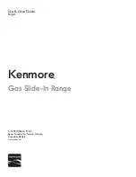 Kenmore Gas Slide-In Range Use & Care Manual preview