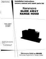 Kenmore GLIDE AWAY 233.5998811 Installation Instructions preview