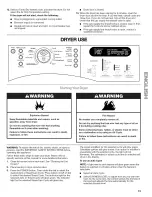 Preview for 15 page of Kenmore HE5 Gas dryer with Steamcare 110.9770 Use And Care Manual