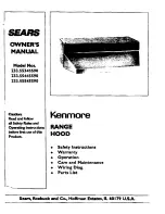 Kenmore KENMORE 233.5534559 Owner'S Manual preview