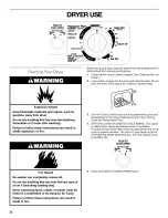 Preview for 22 page of Kenmore Kenmore 27-1nch Wide - Extra Large Capacity Plus LAUNDRY CENTER Washer - Electric Dryer Use & Care Manual