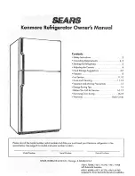 Предварительный просмотр 1 страницы Kenmore KENMORE 60581 Owner'S Manual