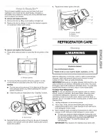 Предварительный просмотр 17 страницы Kenmore Kenmore Bootom-Mount Refrigerator Use & Care Manual