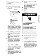 Preview for 13 page of Kenmore Kenmore One-Speed Automatic Wa Owner'S Manual & Installation Instructions