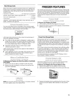 Preview for 19 page of Kenmore Kenmore Side by Side Refrigerator Use & Care Manual