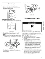 Preview for 21 page of Kenmore Kenmore Side by Side Refrigerator Use & Care Manual