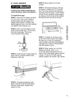 Preview for 19 page of Kenmore Kenmore Three-Speed Triple Dispenser Automatic Washers Owner'S Manual & Installation Instructions