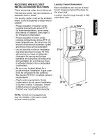 Preview for 17 page of Kenmore LAUNDRY CENTER 3405594 Owner'S Manual And Installation Instructions