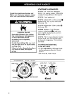 Preview for 34 page of Kenmore LAUNDRY CENTER 3405594 Owner'S Manual And Installation Instructions