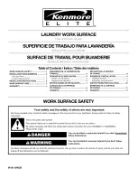 Предварительный просмотр 1 страницы Kenmore Laundry work surface Use And Care Manual