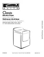 Kenmore Oasis 110.C6706 Series Use & Care Manual предпросмотр