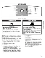 Предварительный просмотр 13 страницы Kenmore Oasis 110.C6706 Series Use & Care Manual