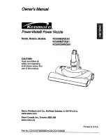 Предварительный просмотр 1 страницы Kenmore Power-Mate KC50XBZRZU01 Owner'S Manual