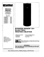 Kenmore Power Miser 10+ 153.320390 HT Owner'S Manual preview