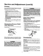 Предварительный просмотр 21 страницы Kenmore POWER MISER 153.336151 Owner'S Manual