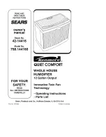 Kenmore Quiet comfort 758.144160 Owner'S Manual preview